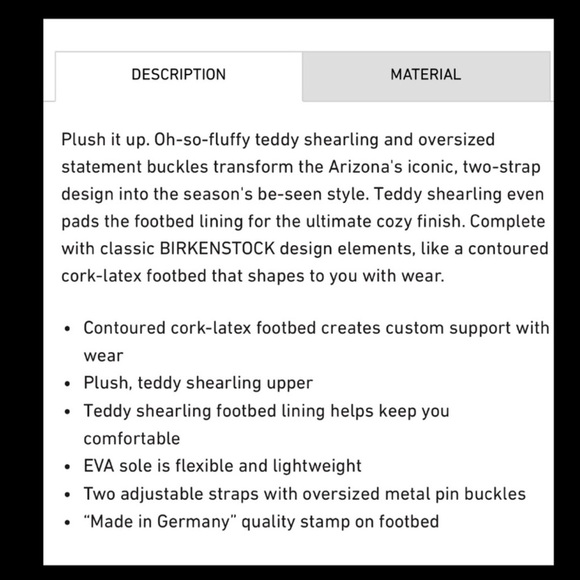 Birkenstock Papillio Arizona Teddy Big Buckle Sandals. - Picture 5 of 6